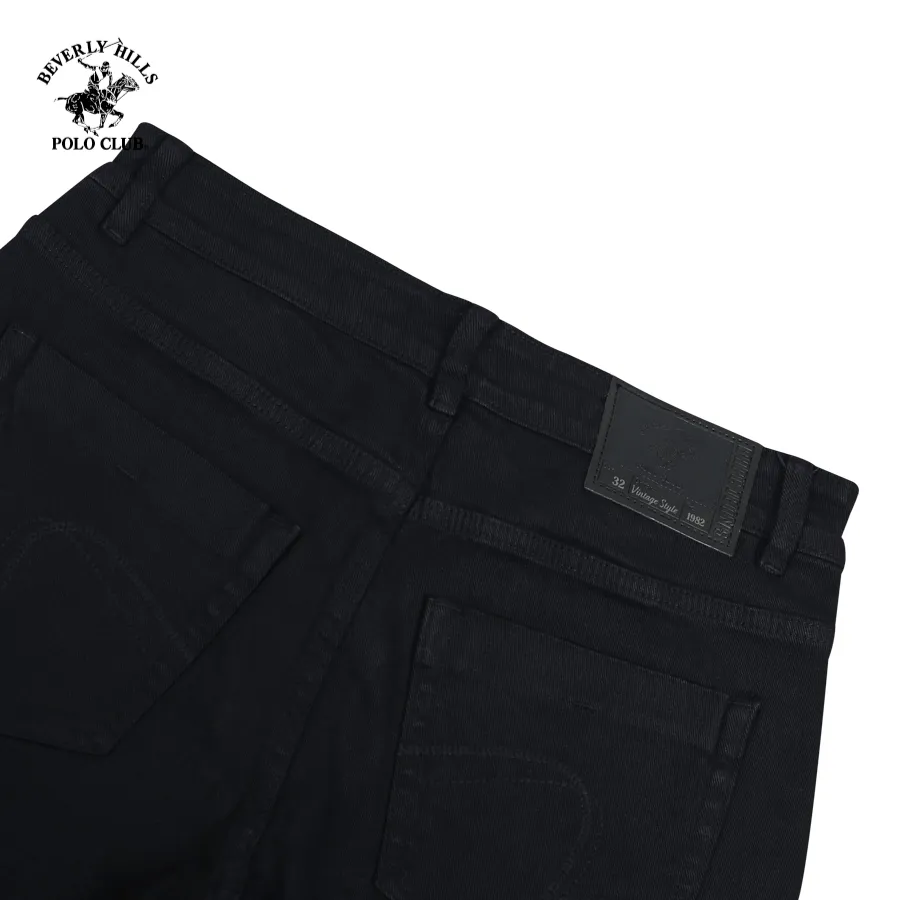 Ảnh Beverly Hills Polo Club-Quần dài Nam Slim Fit Đen Trơn-QKMSLW23V004 3