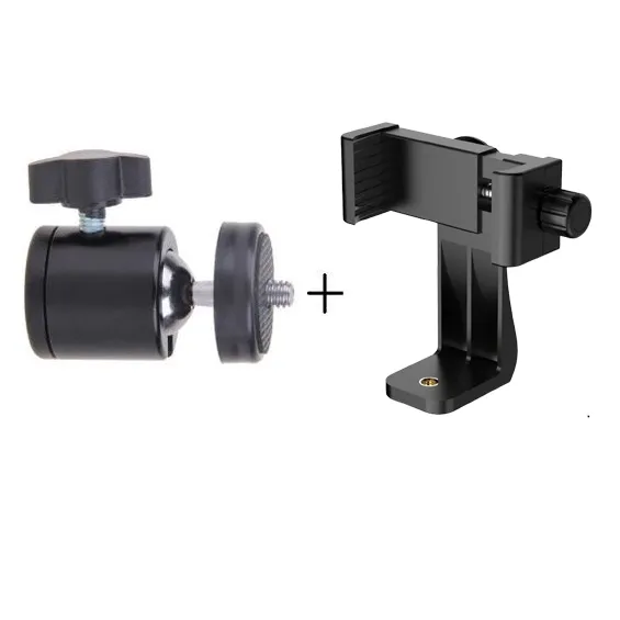 Ảnh Bi Cầu Nối Kẹp Điện Thoại, Trụ Cầu Xoay 360 Gắn Tripod, Gopro, Chân Đèn Livestream Ren 1/4 Tiêu Chuẩn 1