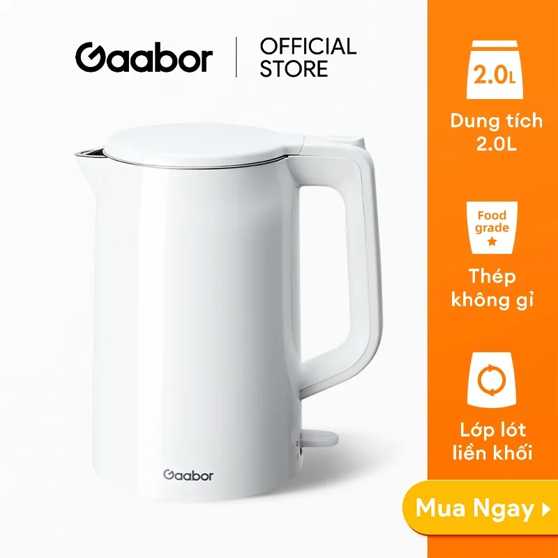 Đánh giá Bình đun siêu tốc Gaabor EK20M 2L 1500W: Nhanh, An toàn, Dễ vệ sinh