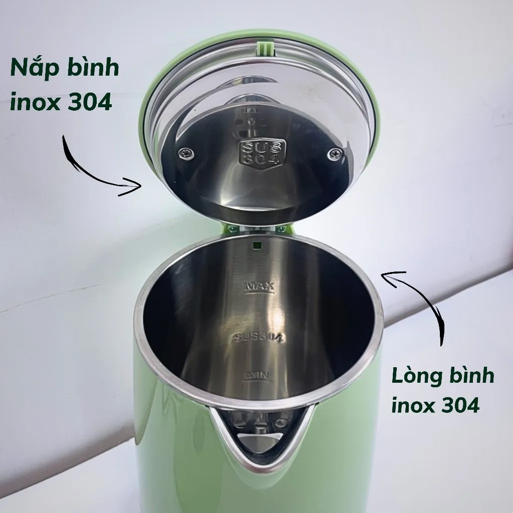 Ảnh Bình đun siêu tốc inox 304 1.8L COMET - CM8218 3