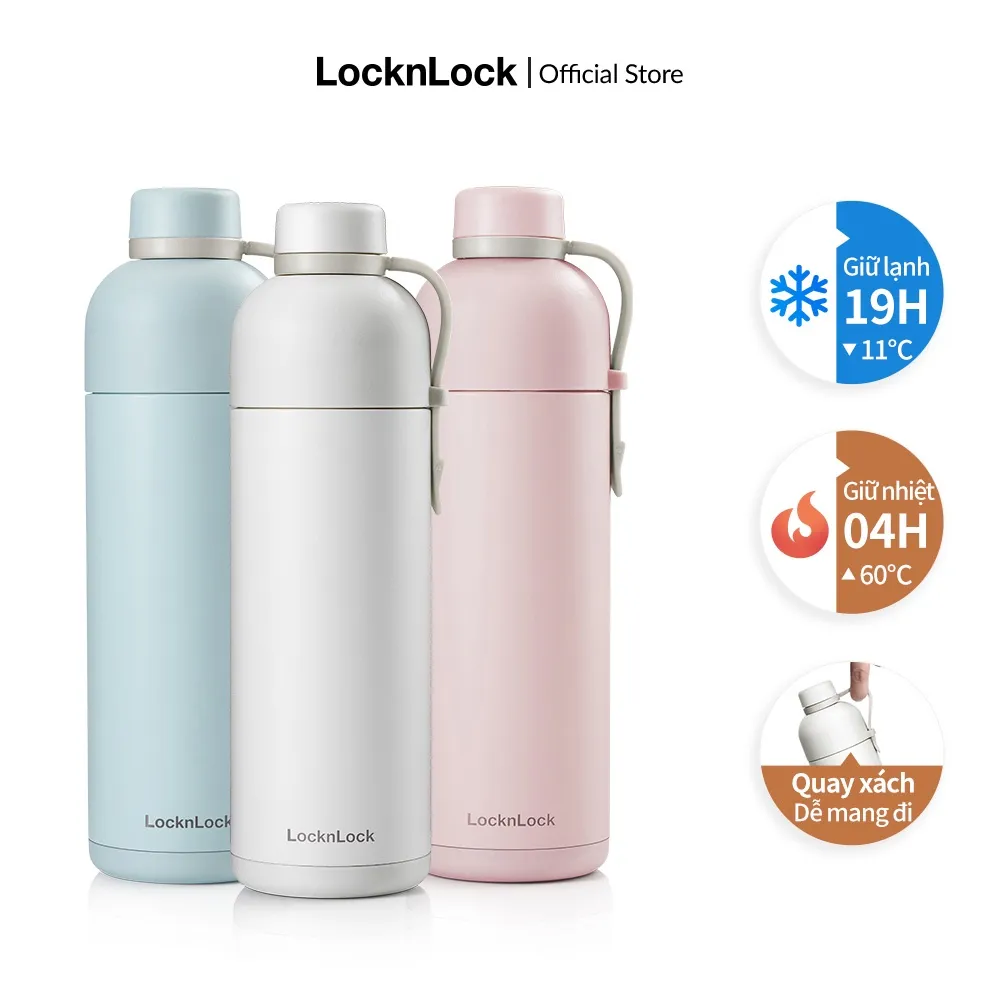 Ảnh Bình giữ nhiệt có quai xách Lock&Lock Belt Bottle 490ml - LHC4267 (3 màu) 1