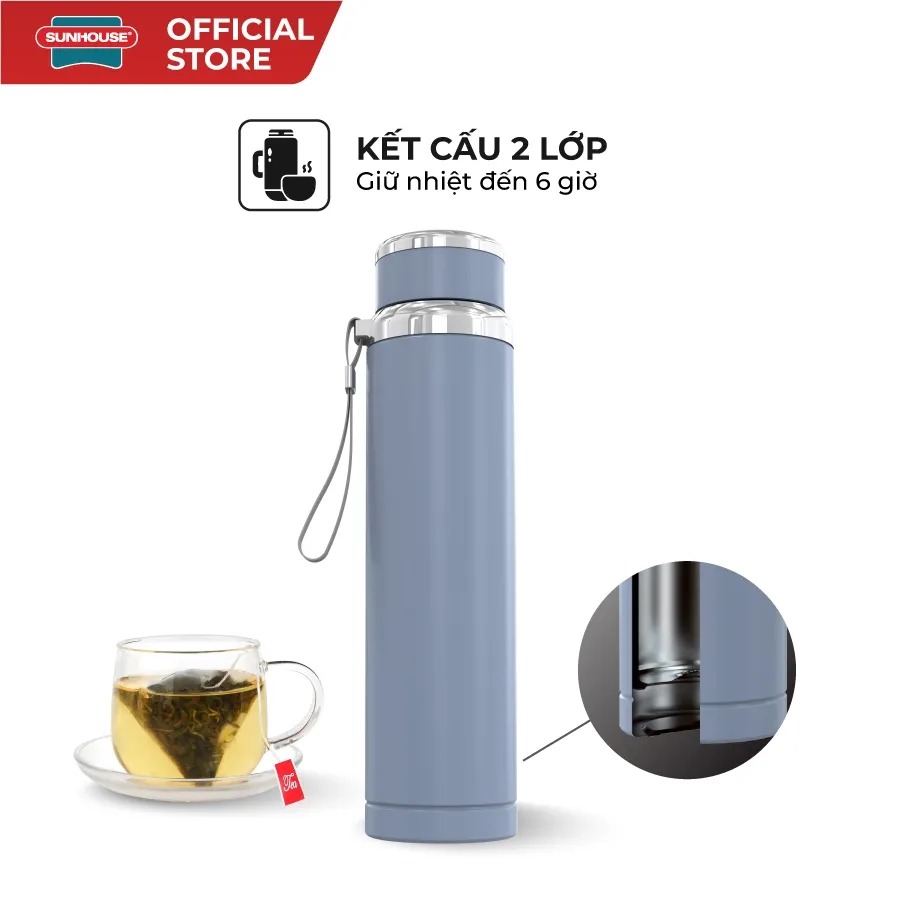 Ảnh Bình giữ nhiệt Flexi Sunhouse 920 ml Sunhouse KS-TU920 -Inox 304 - Giữ nóng & lạnh tới 6h - Quai xách mềm tiện lợi 4
