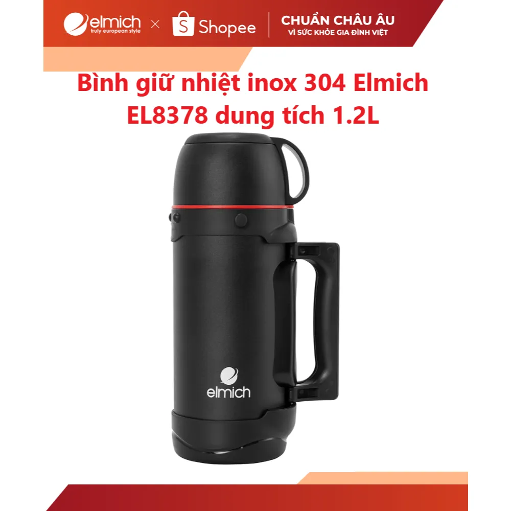 Ảnh Bình giữ nhiệt inox 304 Elmich EL8378/79 dung tích 1.2L/1.9L 2