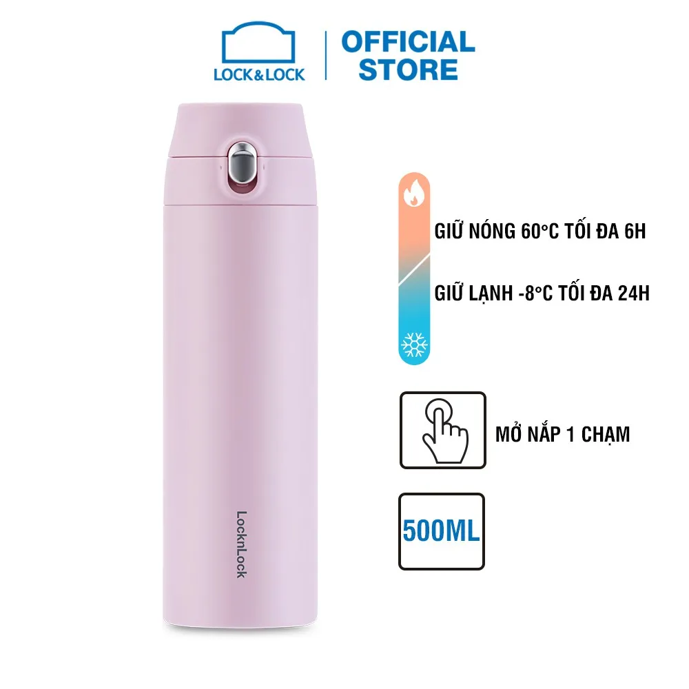 Ảnh Bình giữ nhiệt Lock&Lock Feather Light One Touch 500ml LHC3257 (4 màu) 2