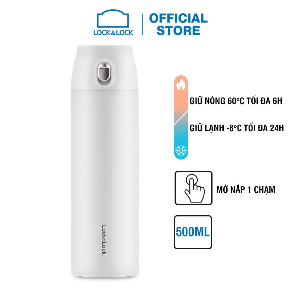 Ảnh Bình giữ nhiệt Lock&Lock Feather Light One Touch 500ml LHC3257 (4 màu) 4