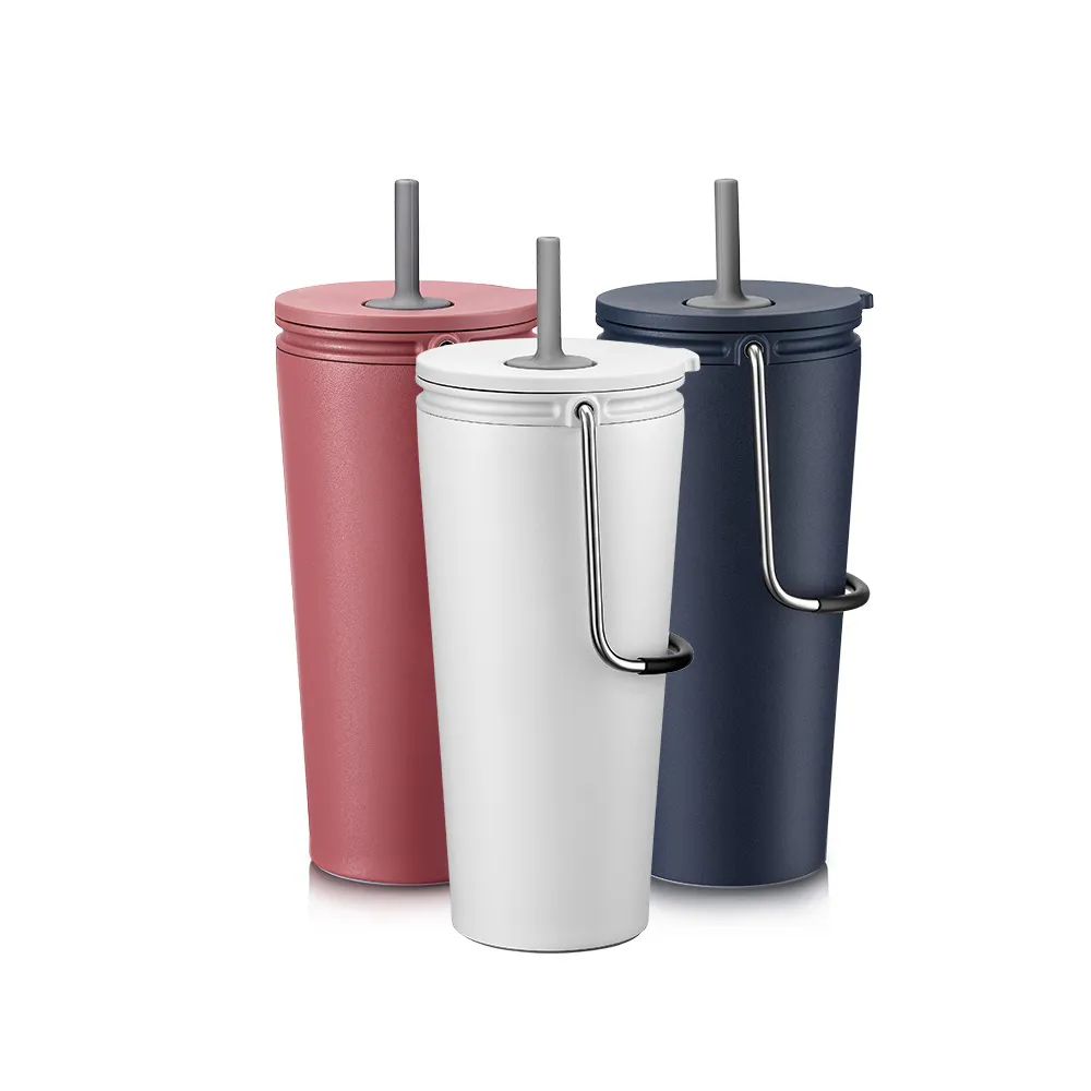 Ảnh Bình giữ nhiệt Lock&Lock Bucket Tumbler W/Straw 540ml có ống hút LHC4268 (3 màu) 2