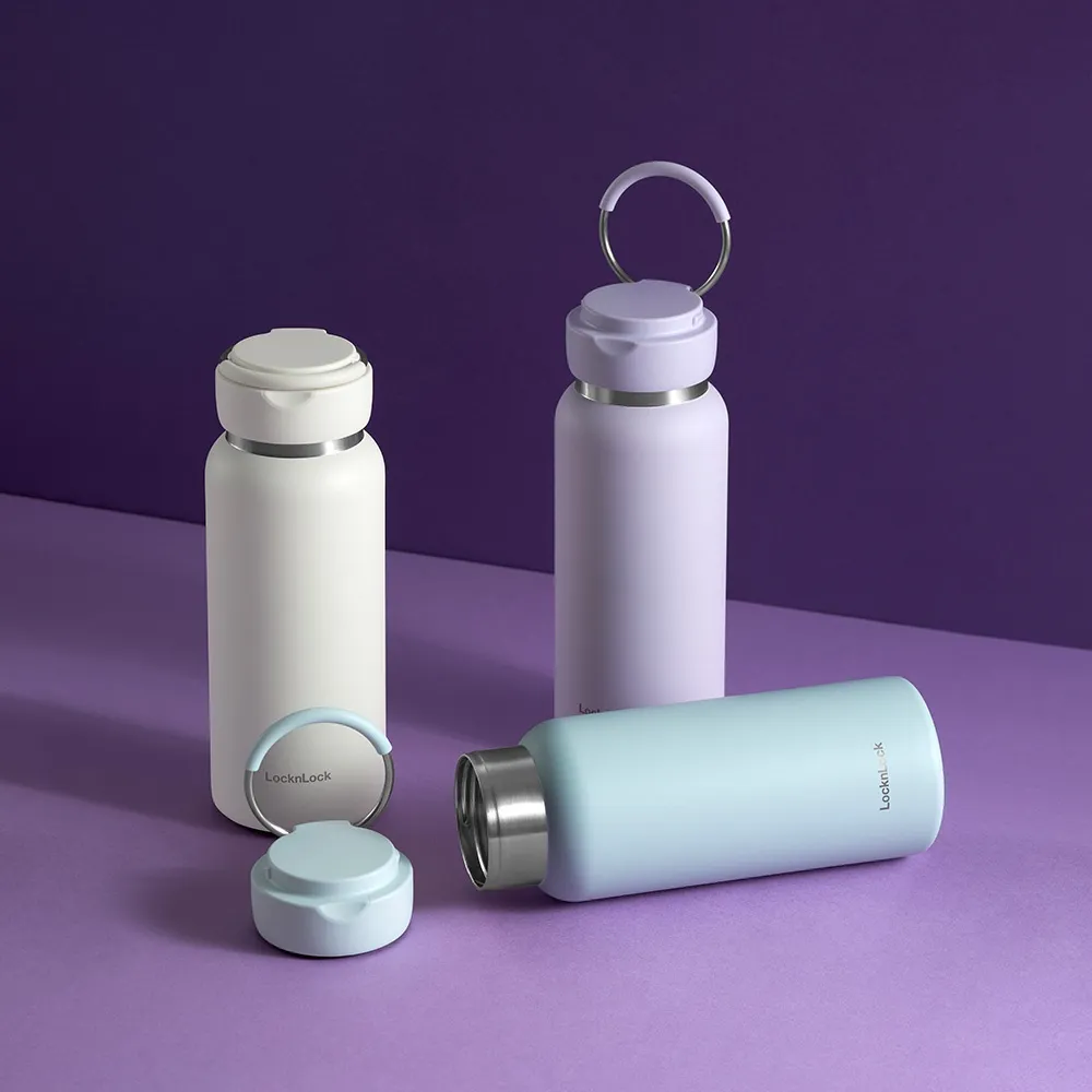 Ảnh Bình giữ nhiệt Lock&Lock Sling Ring Tumbler 650ml - 800ml - Màu mint, tím nhạt, ngà LHC4321-22 2