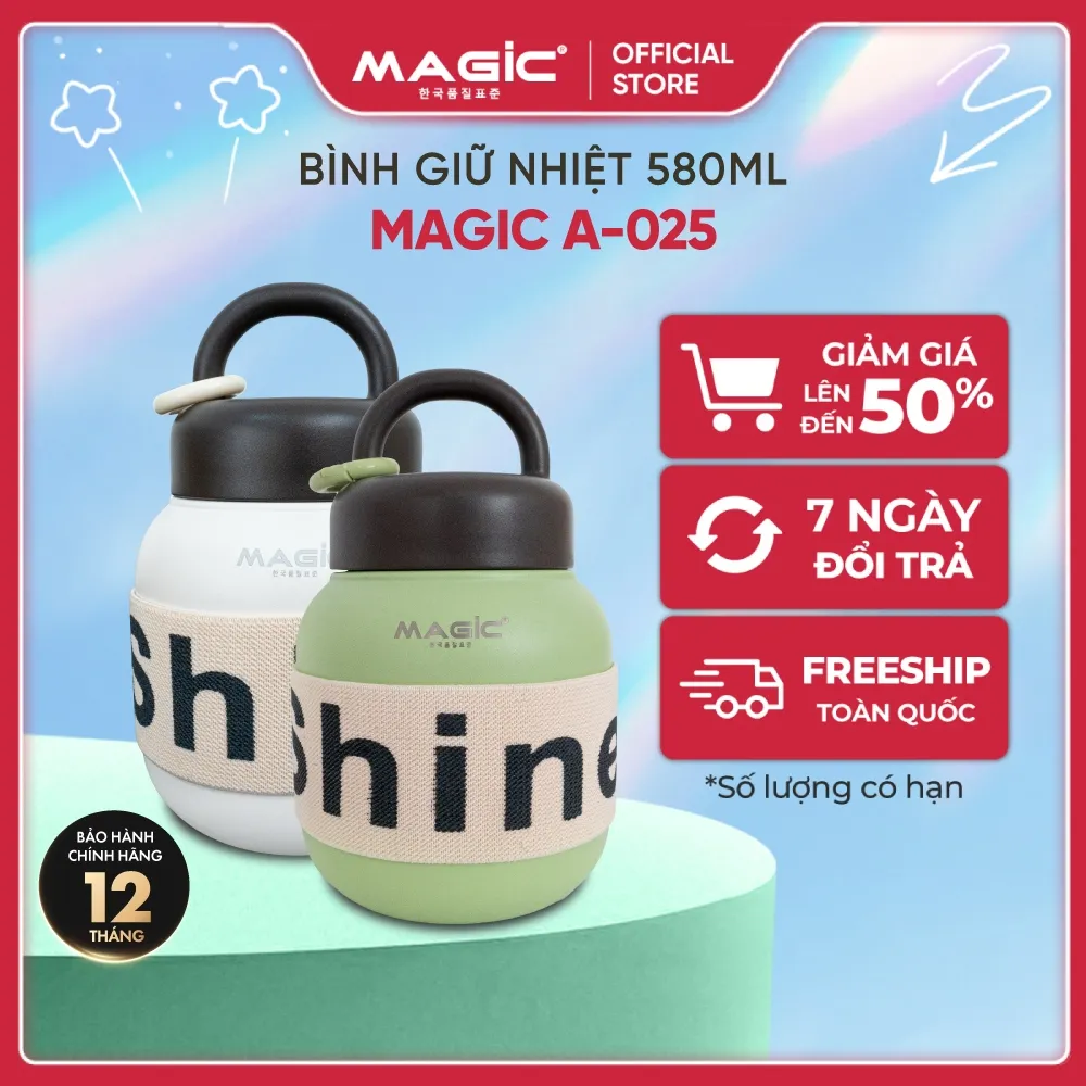 Ảnh Bình Giữ Nhiệt Magic A-025, dung tích 580ml, giữ nhiệt 20 tiếng, bảo hành 6 tháng 1
