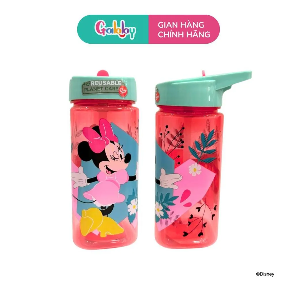 Ảnh Bình Nước Disney Dáng Thể Thao Ống Hút 510ml Cho Bé 4