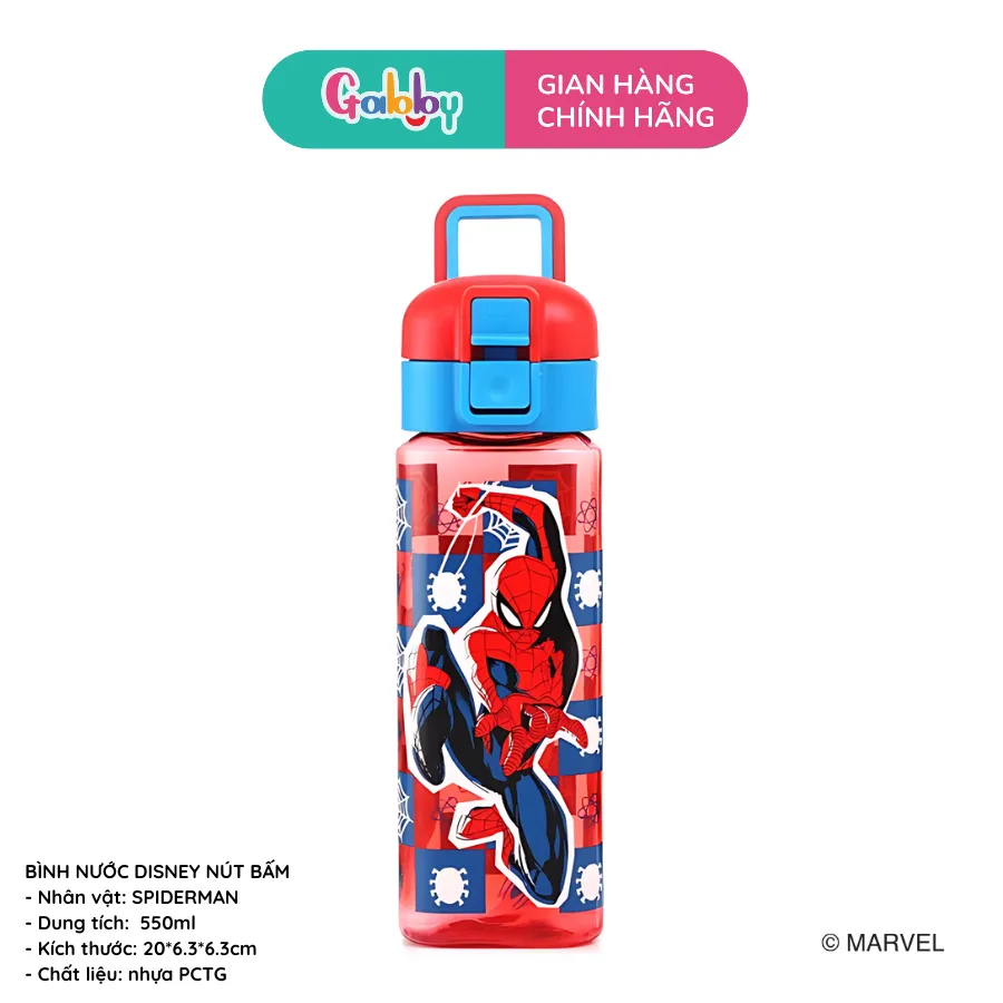 Ảnh Bình Nước Nhựa Tritan Disney Hình Nhân Vật Siêu Anh Hùng Marvel Cho Bé 4