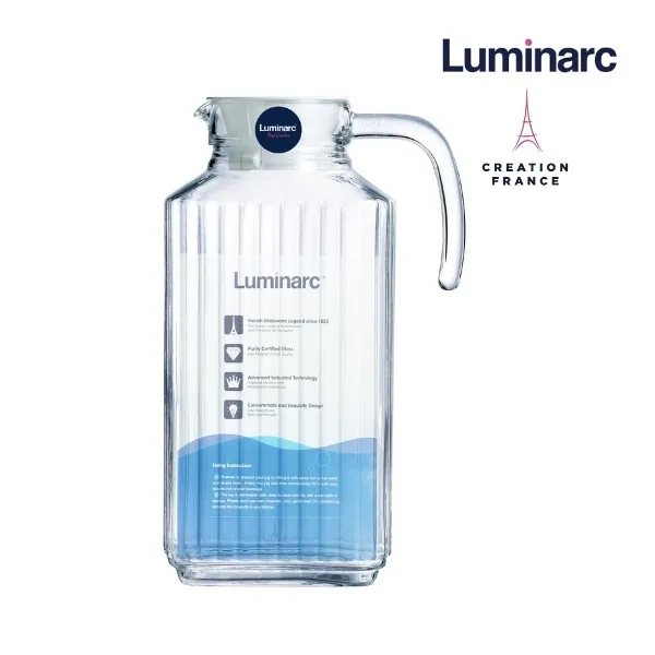 Ảnh Bình Nước Thủy Tinh Luminarc Quadro 1.7L - L2668 | Phân Phối Chính Hãng 2