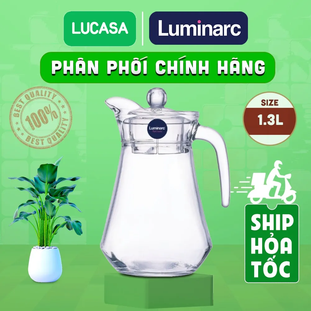 Ảnh Bình Nước Thủy Tinh Luminarc Arc 1.3L - L2662 | Phân Phối Chính Hãng 1
