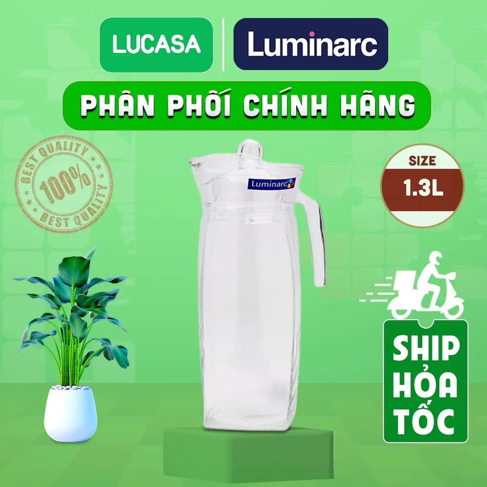 Ảnh Bình Nước Thủy Tinh Luminarc Flame 1.3L- L8535 | Phân Phối Chính Hãng 1