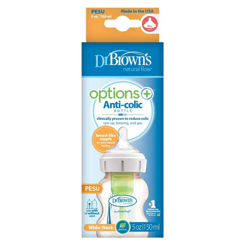 Ảnh Bình sữa cổ rộng Dr.Brown's nhựa PESU Option Plus 100% chính hãng 150ml và 270ml 4