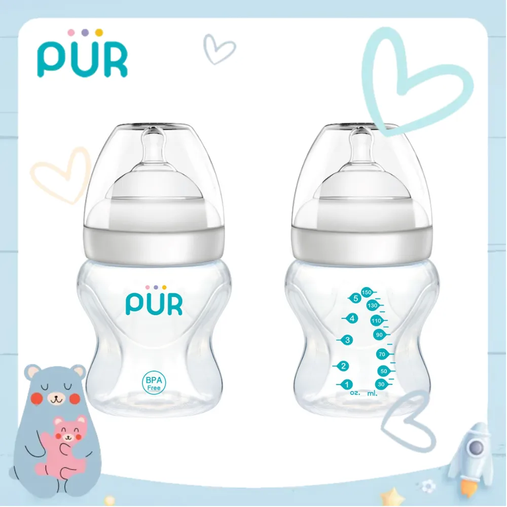 Ảnh Bình sữa cổ rộng Pur Advanced Plus 150ml, có sẵn 1 núm size S (0-3th) trong bình 1