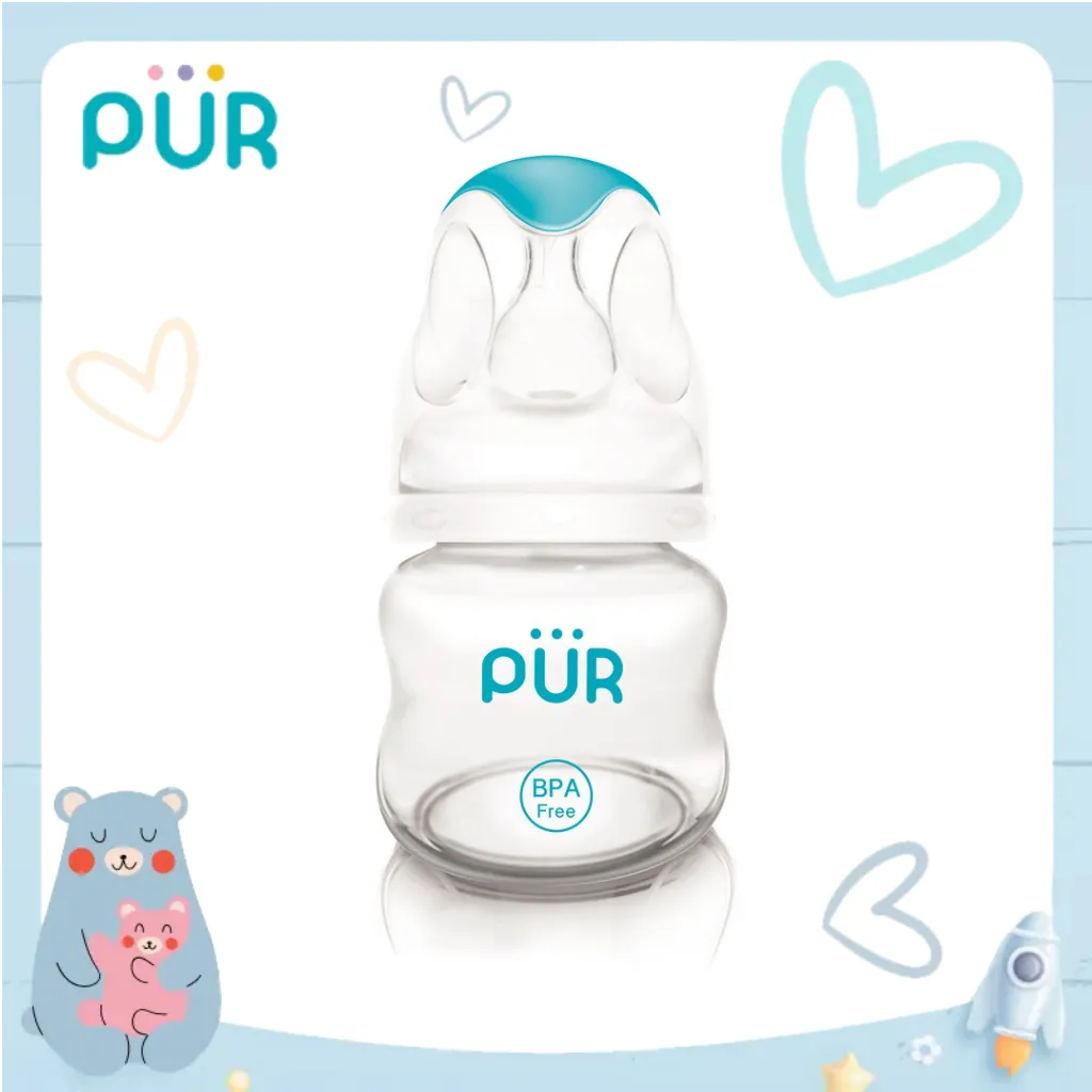 Ảnh Bình sữa cổ thường Pur Advanced 60ml có sẵn 1 núm size S (0-3th) trong bình 1