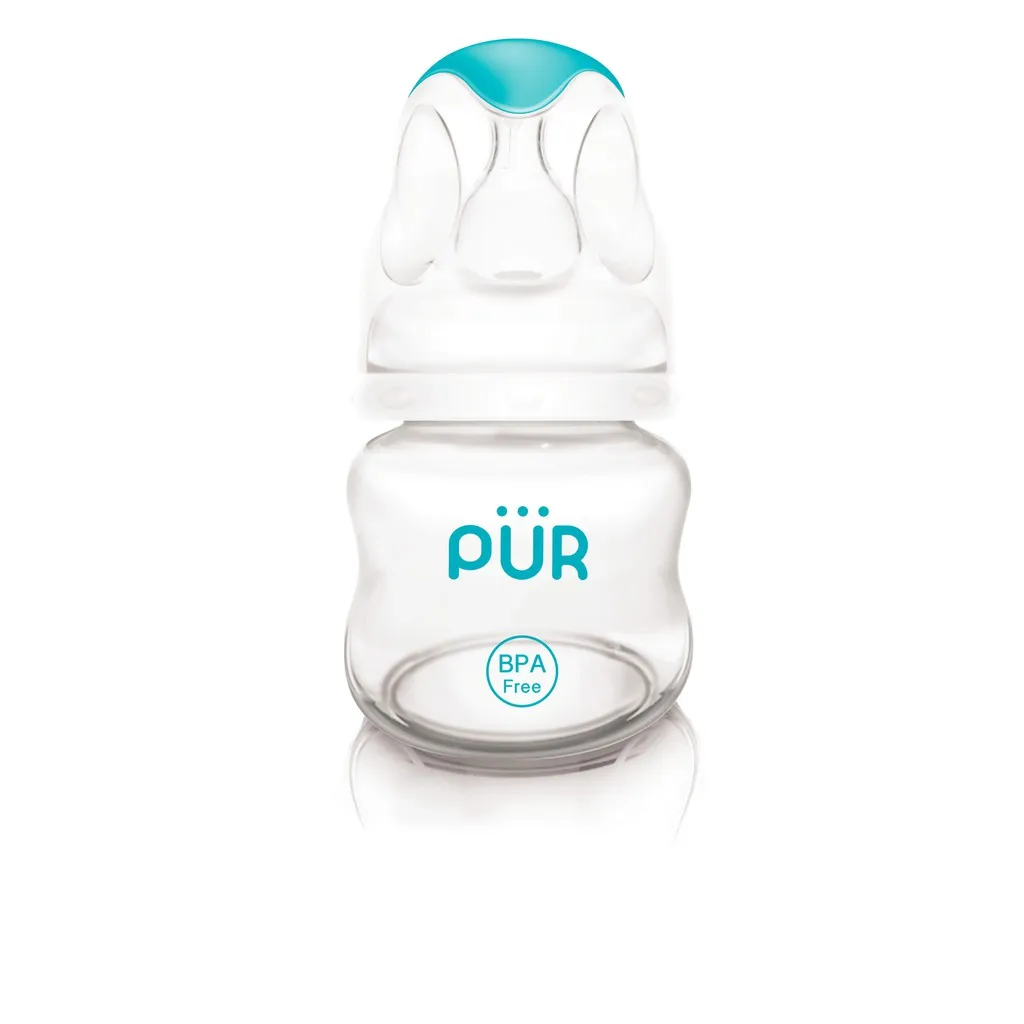 Ảnh Bình sữa cổ thường Pur Advanced 60ml (có sẵn núm S 0-3th) - Tặng gói khăn ướt Pur 4