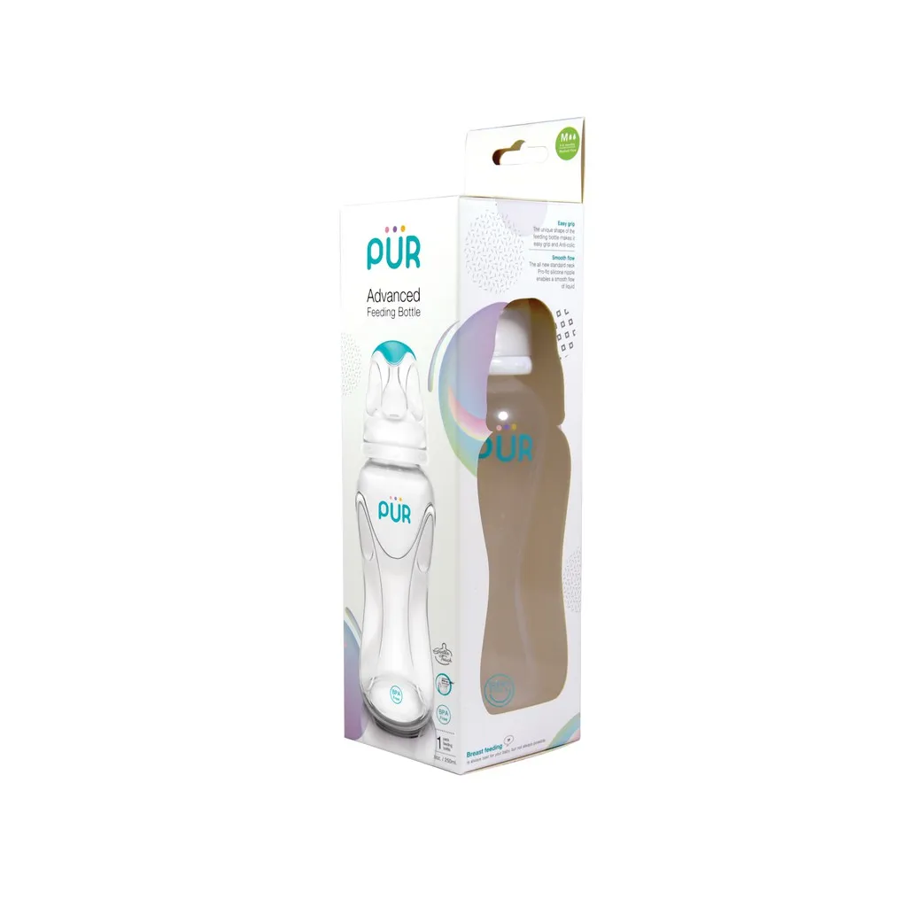 Ảnh Bình sữa cổ thường Pur Advanced 250ml (NÚM MẶC ĐỊNH SIZE M, KHÔNG ĐỔI NÚM ĐƯỢC) 3