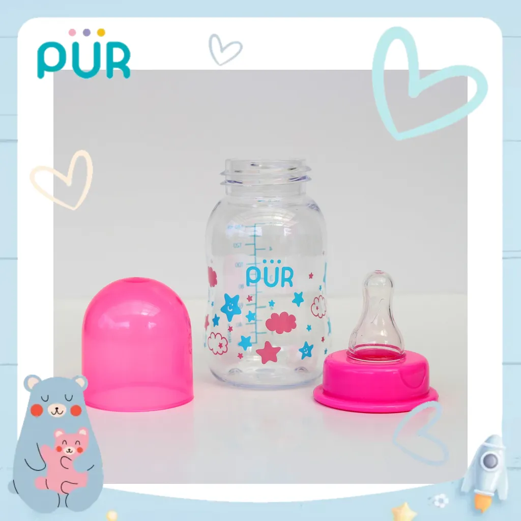 Ảnh Bình sữa cổ thường thân thon có eo Pur 3