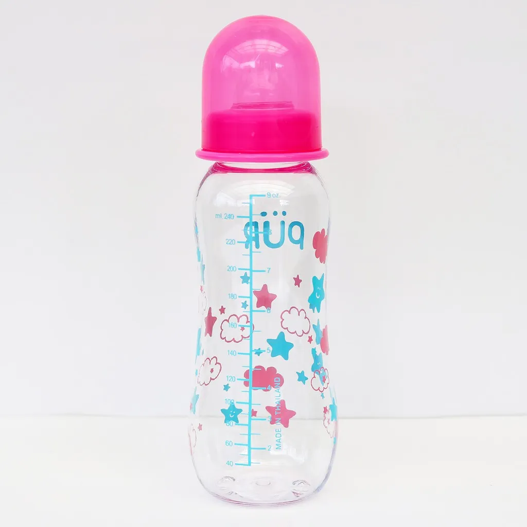 Ảnh Bình sữa cổ thường thân thon có eo Pur 240ml - màu hồng 2
