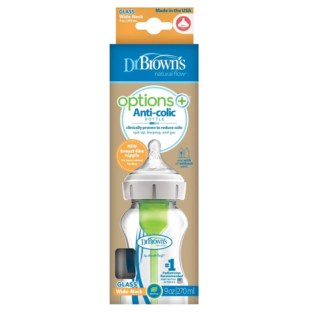 Ảnh Bình sữa Dr.Brown's cổ rộng thủy tinh 150ml và 270ml dòng option Plus 4
