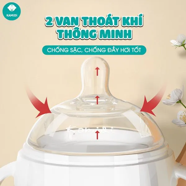 Ảnh Bình Sữa Kamidi Chất Liệu Silicon Trắng Dung Tích 150ml/250ml 4