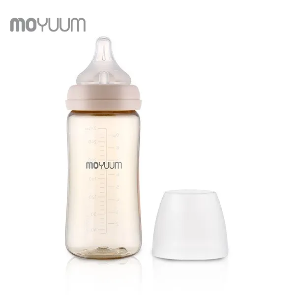 Ảnh Bình sữa MOYUUM nhựa PPSU 270ml núm ty 2-5m (1 bình) - MY-BS270 1