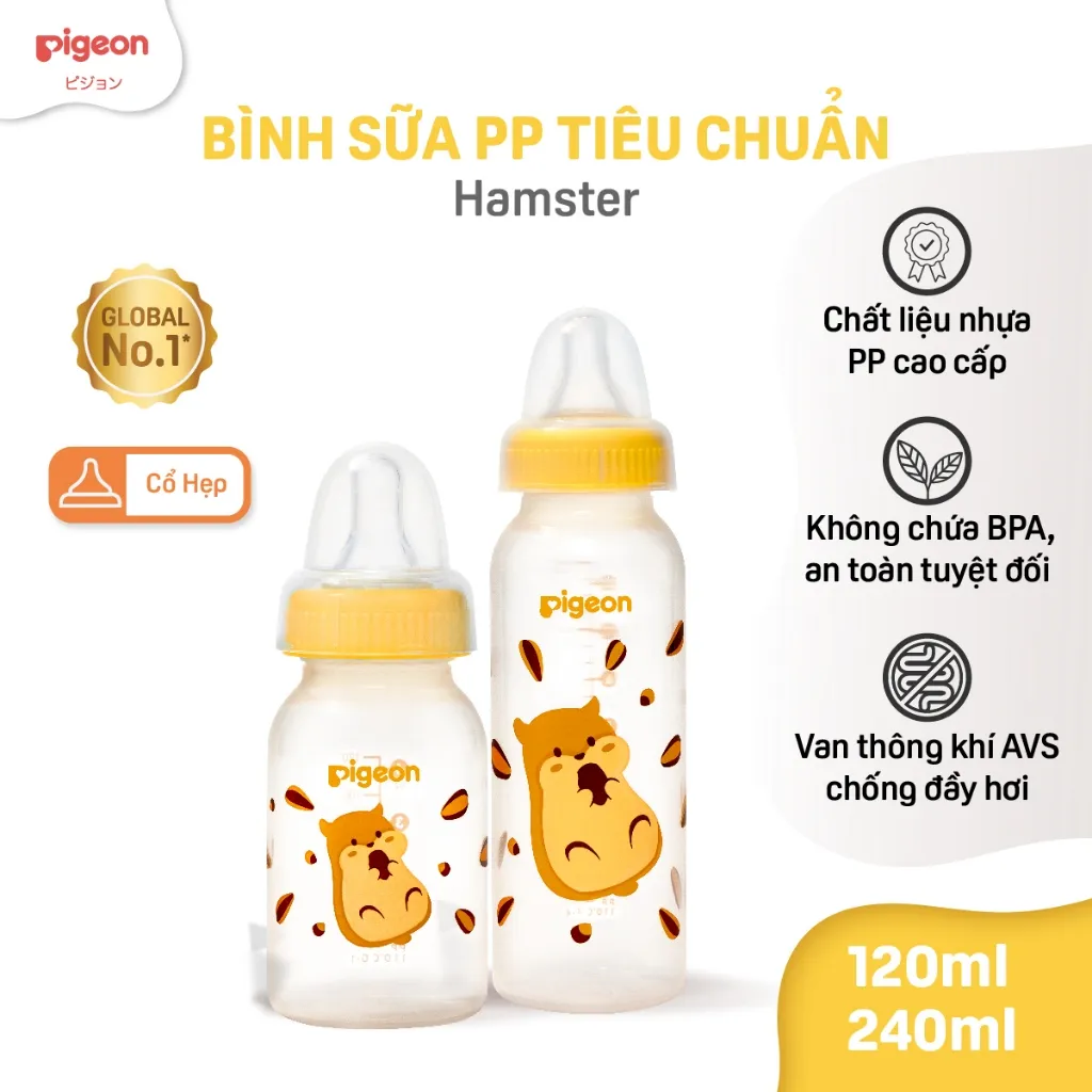 Ảnh Bình sữa Pigeon PP Tiêu chuẩn Họa Tiết 120ml/240ml - Có Hộp 3