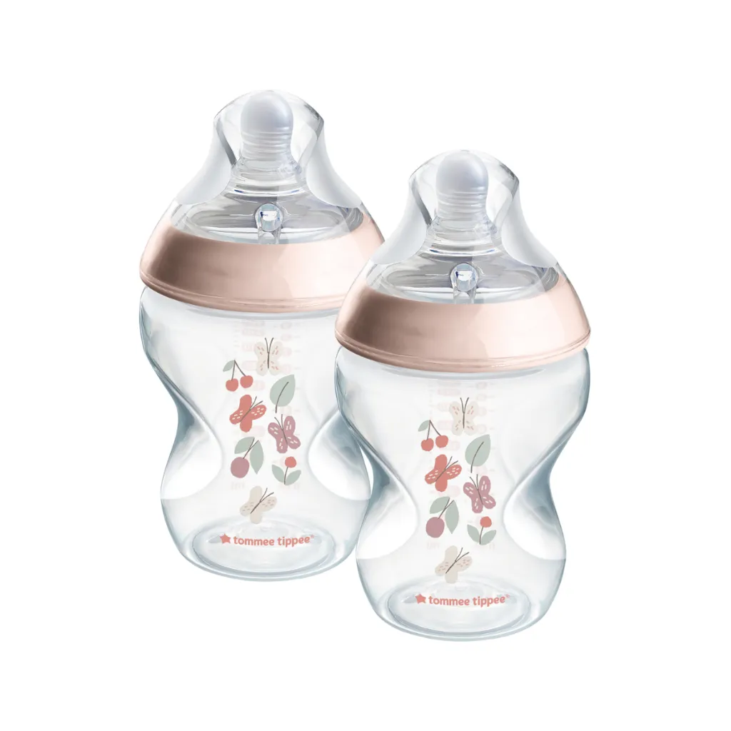 Ảnh Bình Sữa PP Ty Siêu Mềm Tự Nhiên Tommee Tippee Natural Start 260ml, Núm Ty Của Bình 3-6 Tháng, Hồng (Bình Đôi, Tách Lẻ) 2