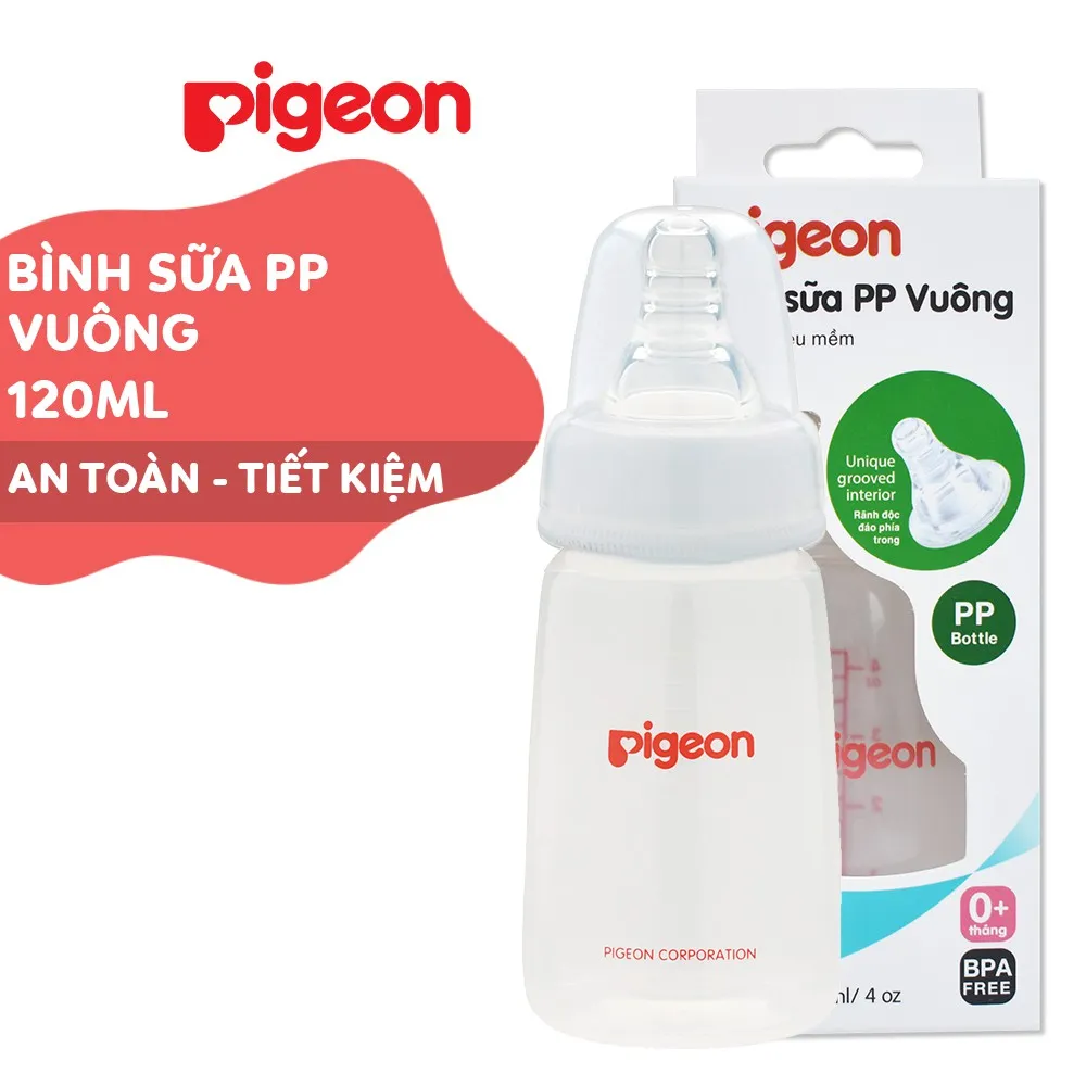 Ảnh Bình Sữa PP Vuông Pigeon Flexible 120ml/240ml 2