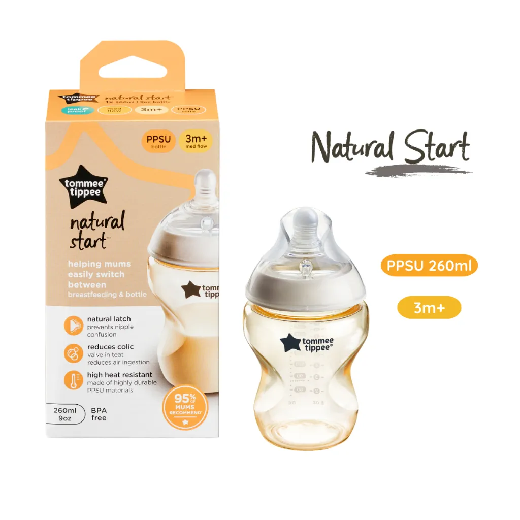 Ảnh Bình Sữa PPSU Ty Siêu Mềm Tự Nhiên Tommee Tippee 260ml, Núm Ty Của Bình 3-6 Tháng 2