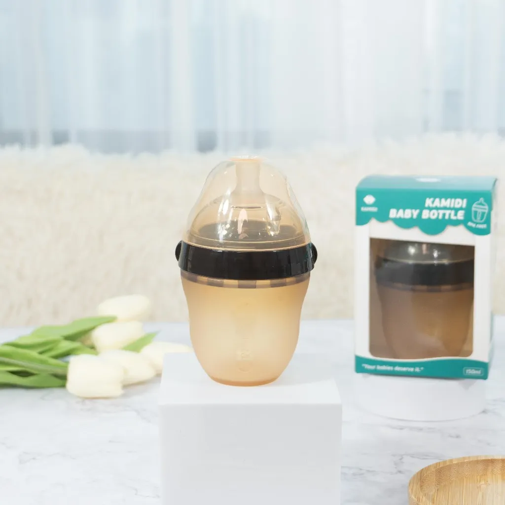 Ảnh Bình Sữa Sơ Sinh Silicone Kamidi Baby Quai Tròn Dung Tích 150ml Dành Cho Bé Newborn 3