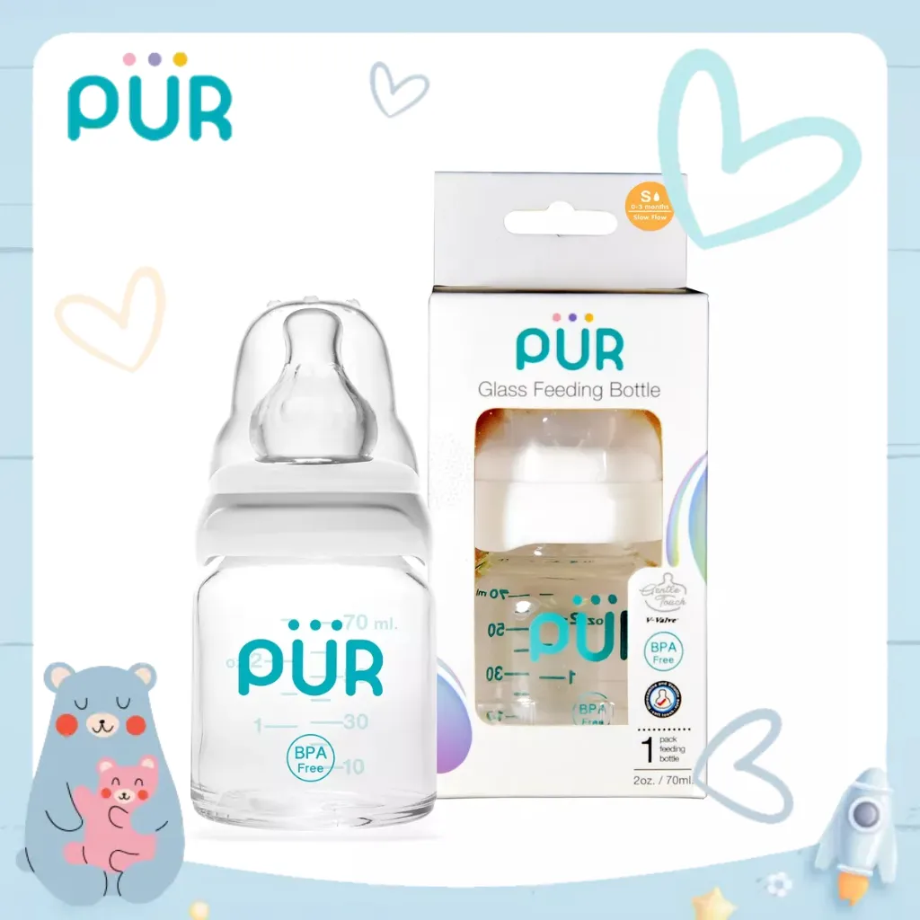 Ảnh Bình sữa thủy tinh PUR chống sốc 60ml, 130ml, 240ml 3