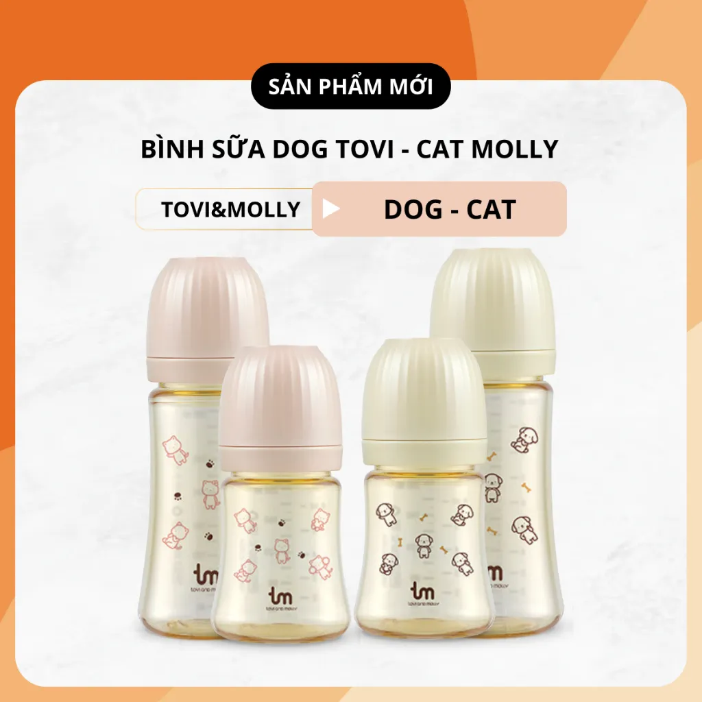 Ảnh BÌNH SỮA TOVI AND MOLLY PPSU - PHIÊN BẢN CHÓ/MÈO 180ML/280ML 1