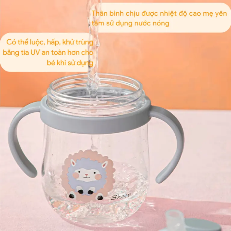 Ảnh Bình tập uống nước cho bé BioGaia dung tích 250ml, ống hút silicon mềm, có van chống sặc 3