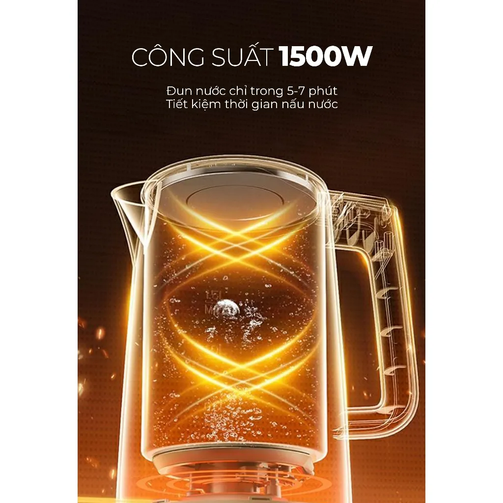 Ảnh Bình đun siêu tốc inox 304 Magic A-070, dung tích 1.8L, công suất 1500W, bảo hành 12 tháng 4