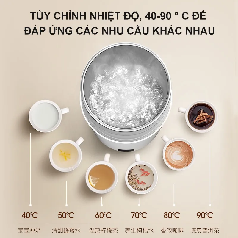 Ảnh Bình đun siêu tốc kèm giữ nhiệt Deerma DR035S cầm tay với 3 lớp cách nhiệt thông minh - Bảo hành 12 tháng 4