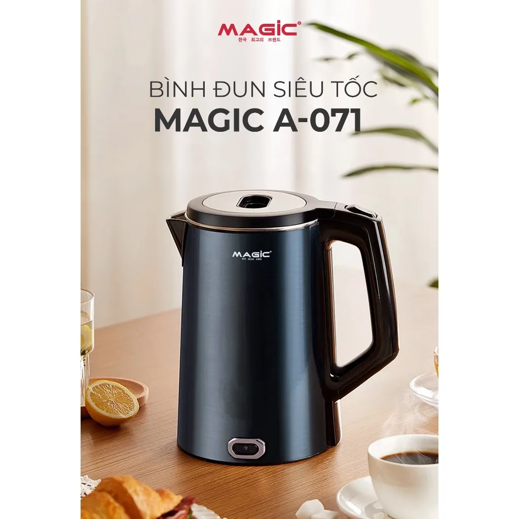 Ảnh Bình Đun Siêu Tốc Magic A-071, Inox 304 Nguyên Khối, 1.8L, 1500W, Bảo Hành 12 Tháng 1