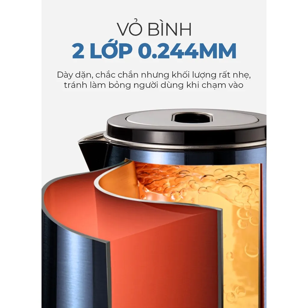 Ảnh Bình Đun Siêu Tốc Magic A-071, Inox 304 Nguyên Khối, 1.8L, 1500W, Bảo Hành 12 Tháng 4