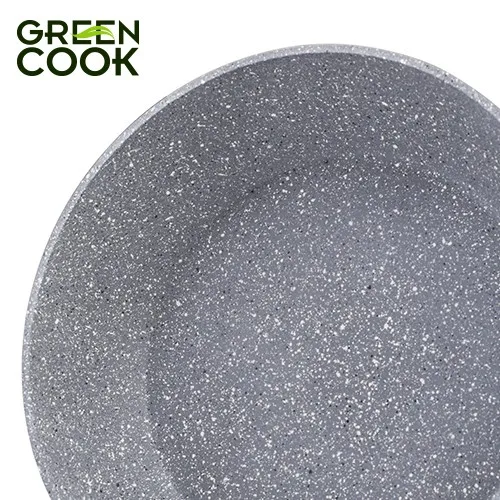 Ảnh Bộ 2 chảo chống dính PFOA free đáy từ vân đá Green Cook GCP02 1