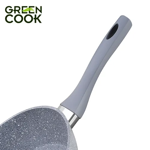 Ảnh Bộ 2 chảo chống dính PFOA free đáy từ vân đá Green Cook GCP02 2