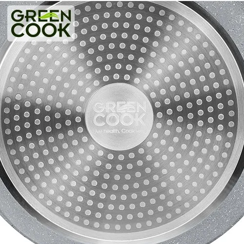 Ảnh Bộ 2 chảo chống dính PFOA free đáy từ vân đá Green Cook GCP02 3