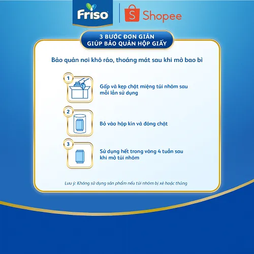 Ảnh Bộ 2 Hộp Sữa Bột Friso Gold 3 Hộp Giấy 2kg x 2 2