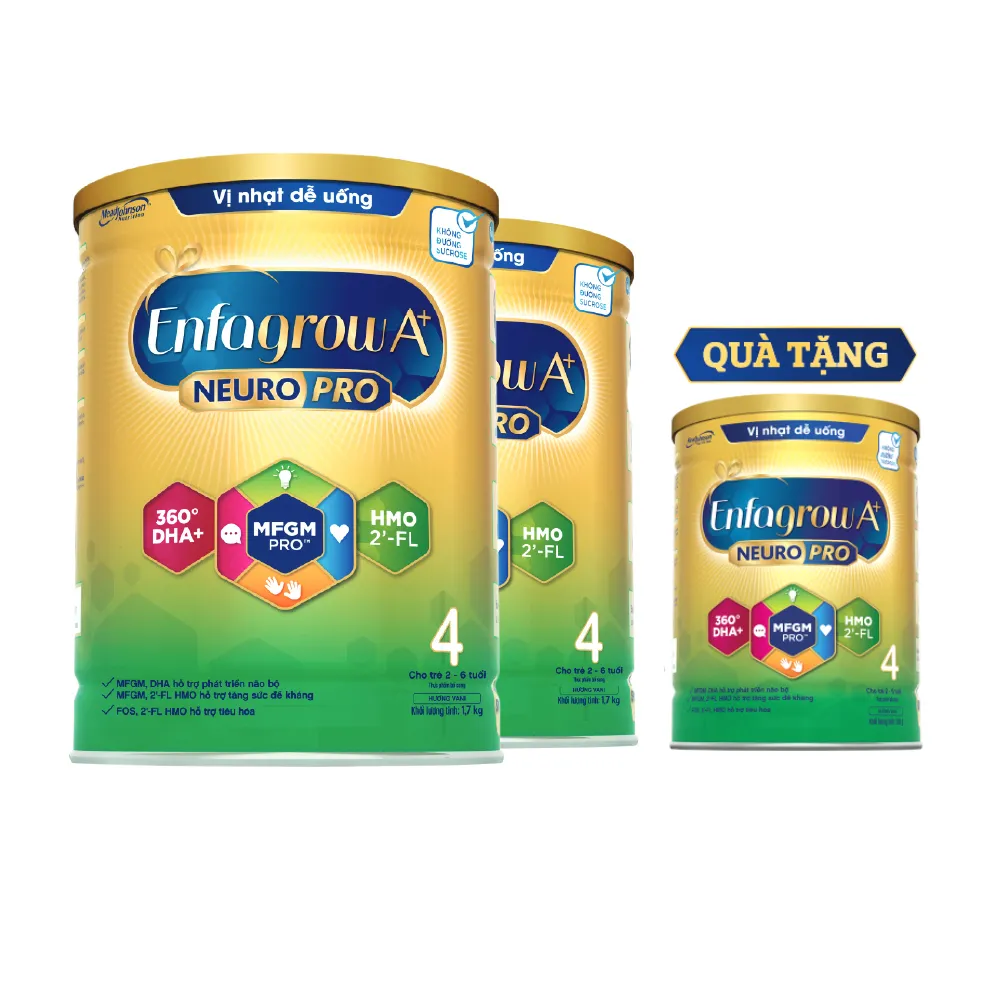 Ảnh Bộ 2 lon Sữa bột Enfagrow A+ Neuropro 4 - FL HMO Vị Nhạt Dễ Uống- 1.7kg 1