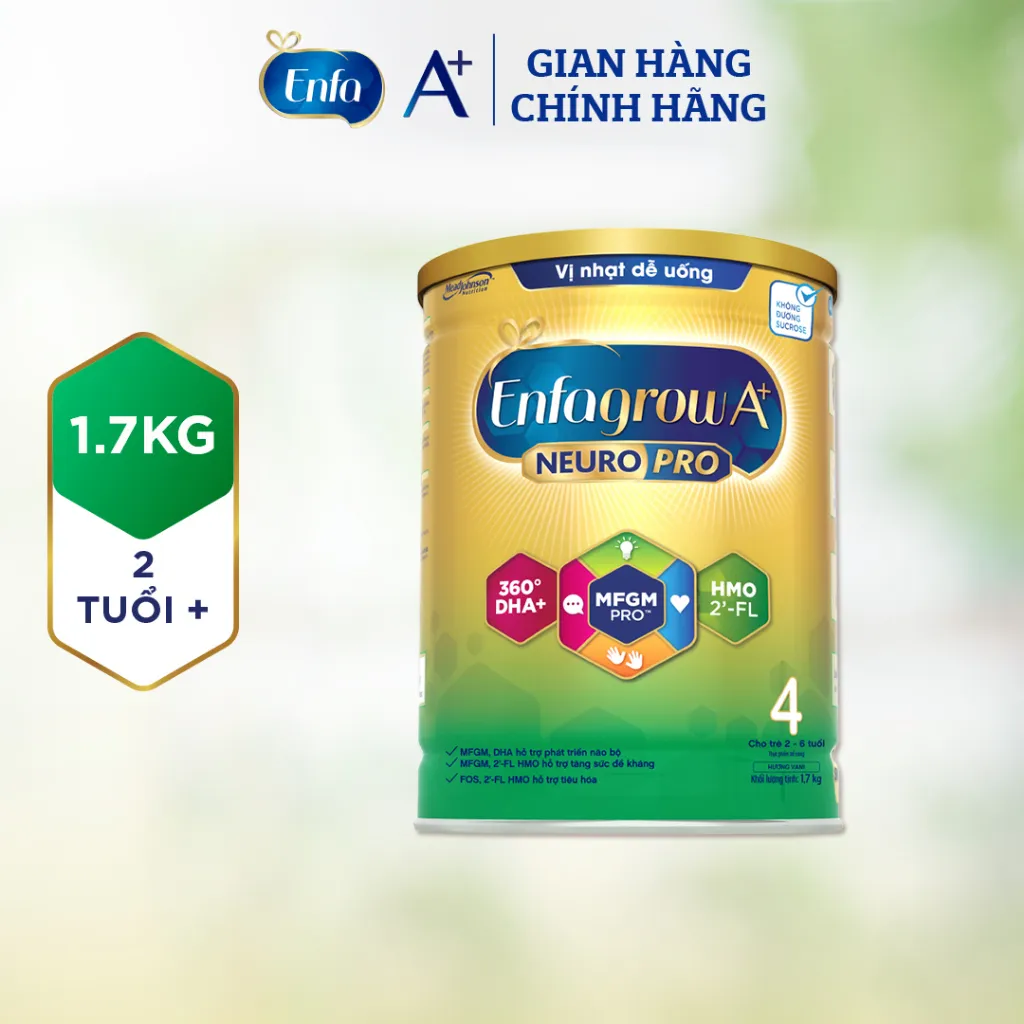 Ảnh Bộ 2 lon Sữa bột Enfagrow A+ Neuropro 4 - FL HMO Vị Nhạt Dễ Uống- 1.7kg 3