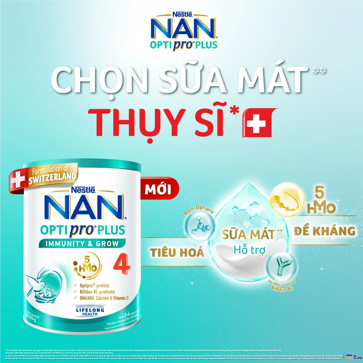Ảnh Bộ 2 lon Sữa bột Nestlé NAN OPTIPRO PLUS 4 800g/lon với 5HMO Giúp tiêu hóa tốt 4