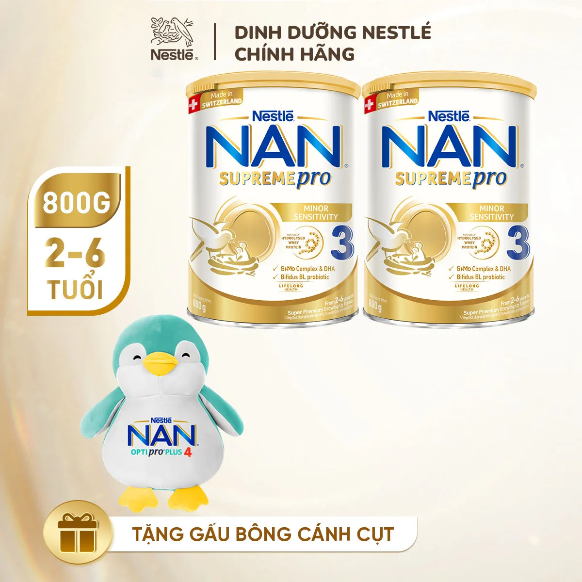 Review Sữa NAN SUPREMEPRO 3 Đức (2-6T): Ngừa Mẫn Cảm, Tiêu Hóa Khỏe | Nestlé