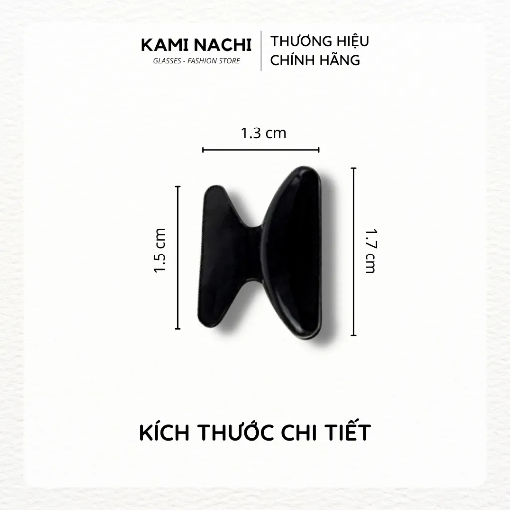 Ảnh Bộ 2 miếng đệm mũi silicon hình cánh bướm có mặt dán keo cho mắt kính KAMI NACHI 1