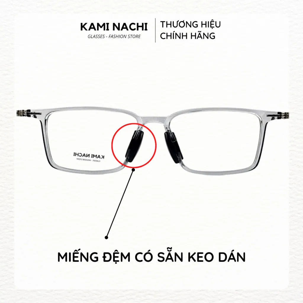 Ảnh Bộ 2 miếng đệm mũi silicon hình cánh bướm có mặt dán keo cho mắt kính KAMI NACHI 4