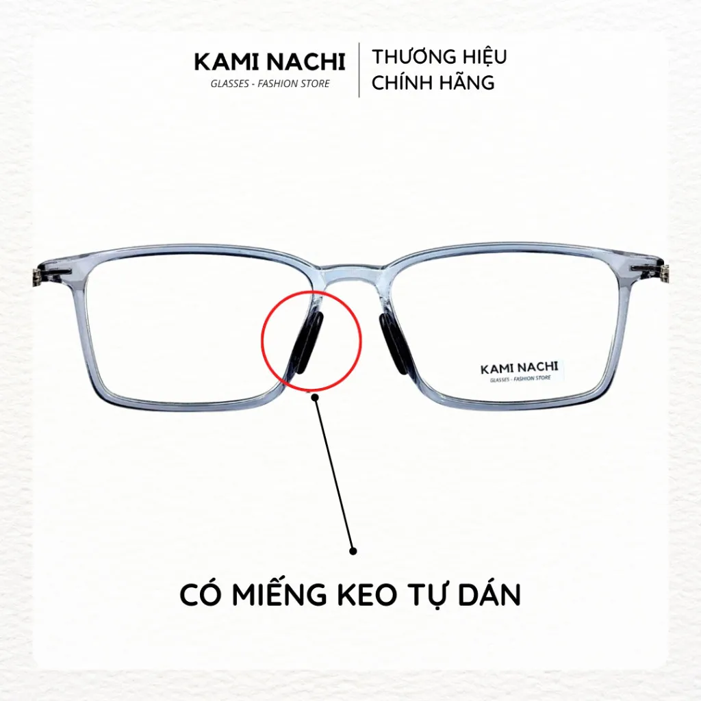 Ảnh Bộ 2 miếng đệm mũi silicon hình bán nguyệt có mặt dán keo cho mắt kính KAMI NACHI 4